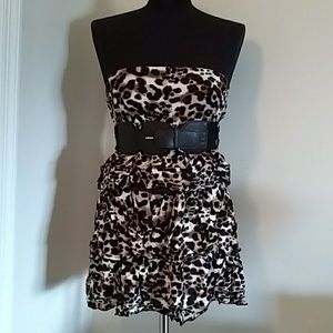 Belted Leopard Print Dress